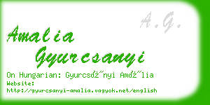 amalia gyurcsanyi business card